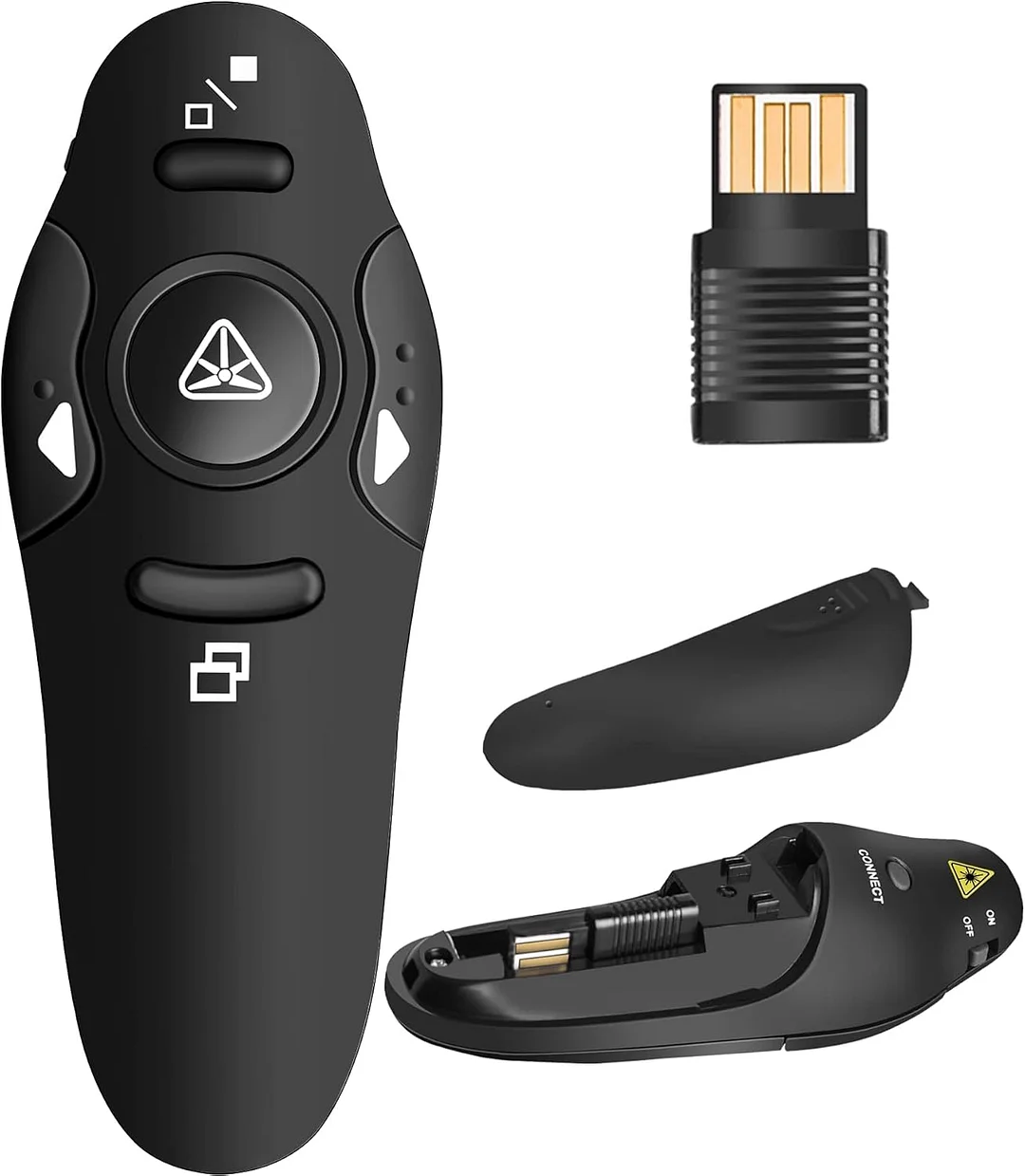 Presentation Remote Clicker, Wireless Presenter for PowerPoint Presentation Remote, RF 2.4GHz USB for Mac, Keynote, Computer, Laptop(UPC/EAN:701473805955)