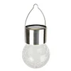 LED Solar Lamp Cracked Glass Ball Hanging Lights Waterproof Garden Decor