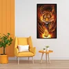 (Counted/Stamped)(Big Size) 11CT Flame Tiger-Cross Stitch 40*75cm/15.75*29.53in