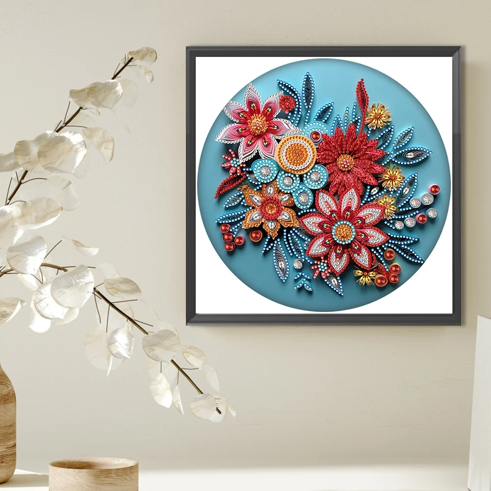Diamond Painting - Partial Special Shaped Drill - Flower(Canvas|30*30cm)