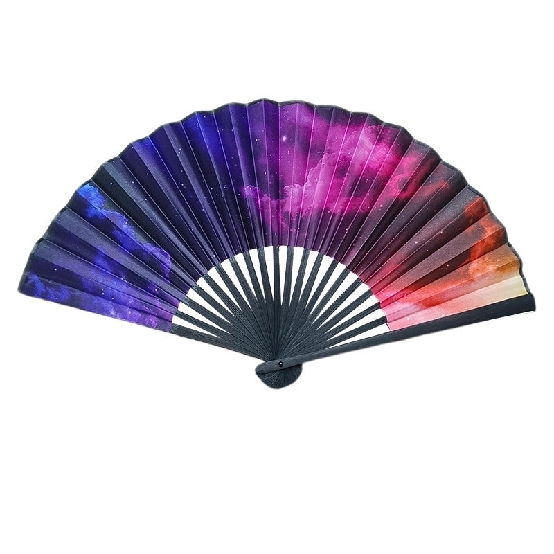 Halloween Chinoiserie Leopard Skull Bamboo Fan Fans & Heating