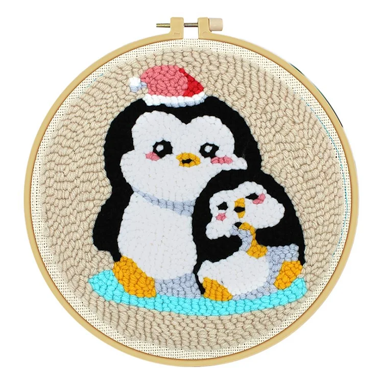 Penguin Embroidery Kit Cross Stitch Needlework Sewing Tool for Beginner fgoby