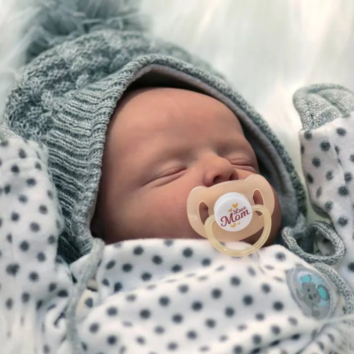 [New] 20'' Solide Lifelike Reborn Baby Doll Gifts For Kids,Cute Handmade Sleeping Doll with “Heartbeat” and Sound