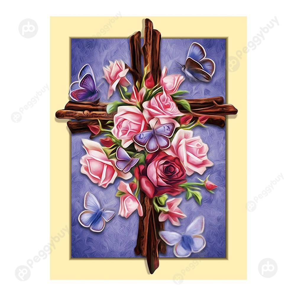 

35*45CM Round Drill Diamond Painting-Rose, 501 Original