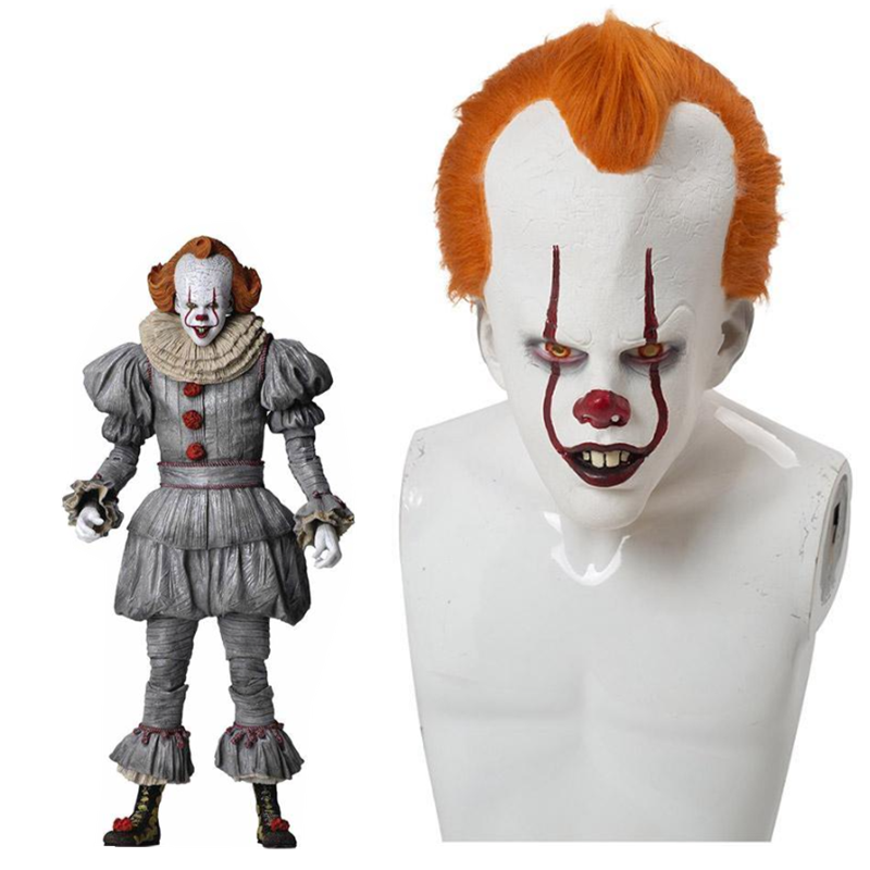 2019 It Chapter Two Pennywise Mask Cosplay  Props Halloween Carnival Suit