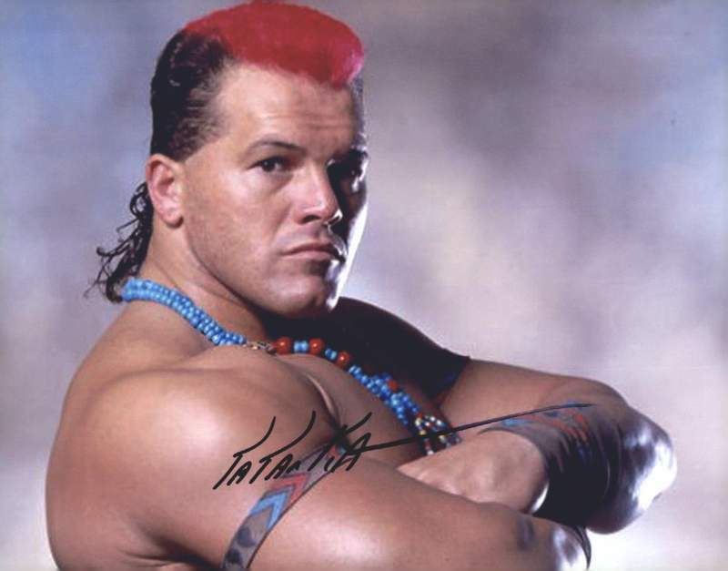 Tatanka authentic signed WWE wrestling 8x10 Photo Poster painting W/Cert Autographed 26