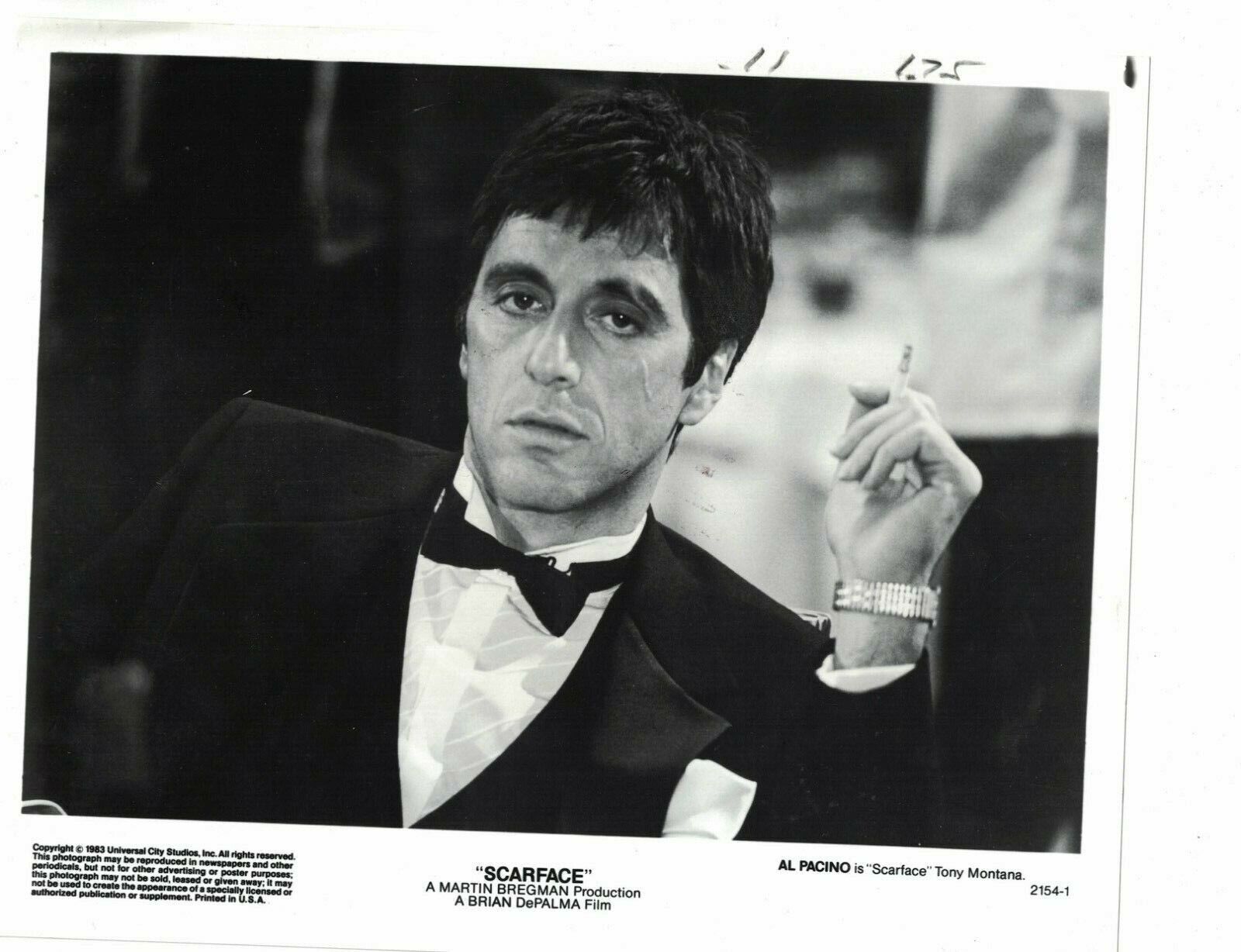 1983 Al Pacino SCAREFACE Tony Montana 8x10 Movie Photo Poster painting USED