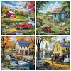 (Multi-Style) Farm Cottage Truck-14CT Counted Cross Stitch 40*40cm/15.75*15.75in tapestrymarket