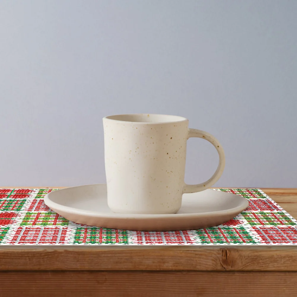 2Pcs Mandala Pattern Diamond Painting Placemat DIY Diamond Crafts(30*20cm)