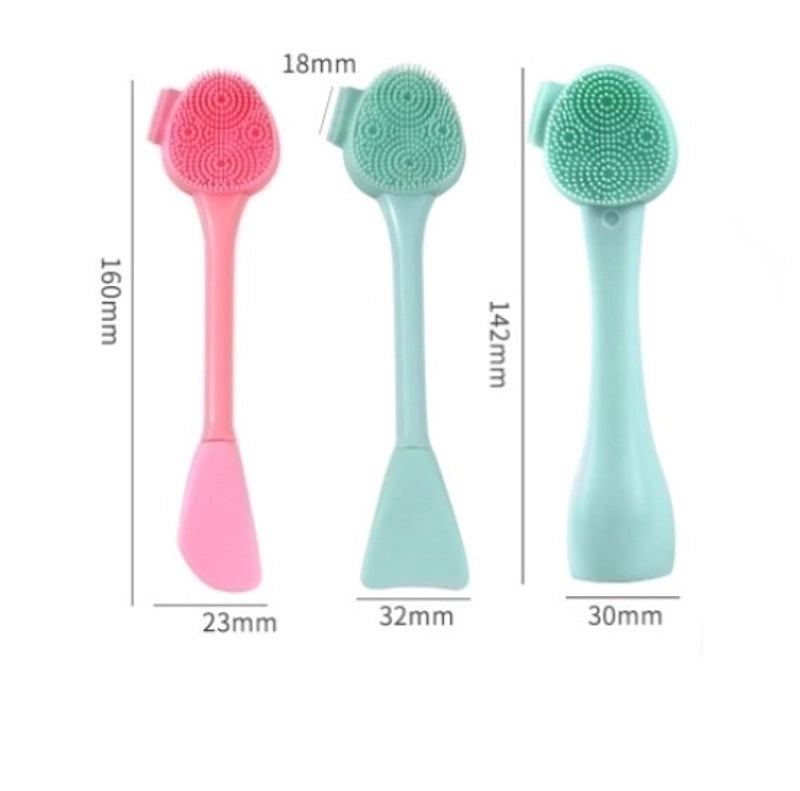 Double-headed Silicone Facial Cleansing Brush Mud Mask Applying Brush