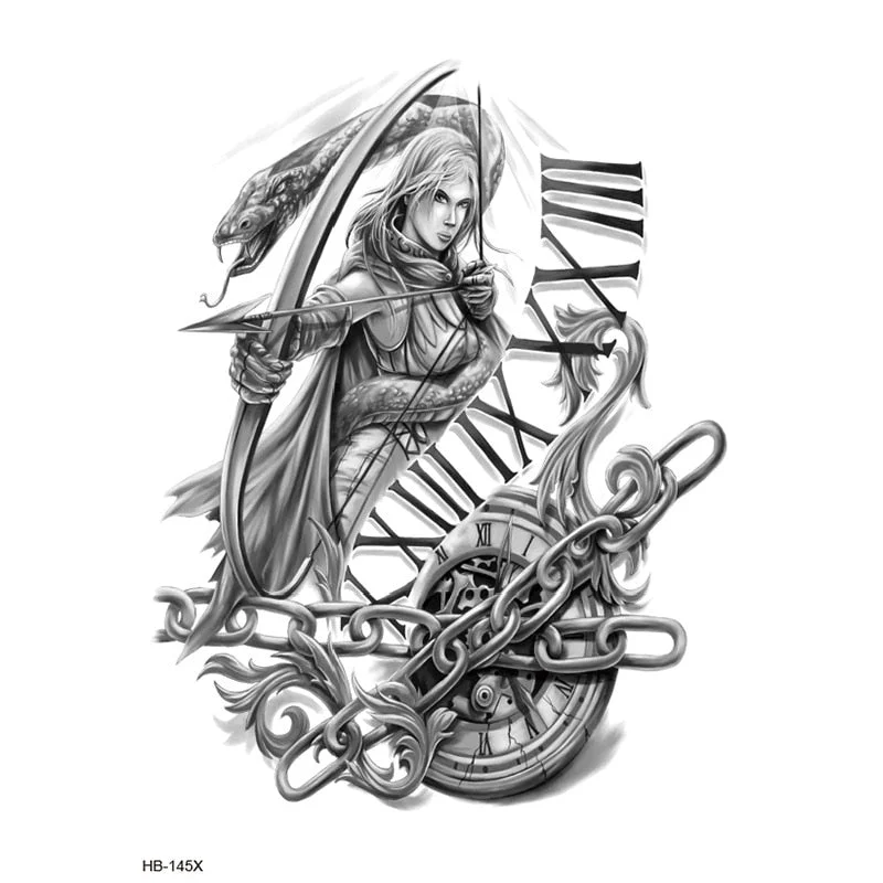 Temporary Tattoos Fake Tattoo Sticker Skull Joker Clown Tatto Hand Arm Foot Body Art Tiger Owl Tatoo Waterproof Tattoos