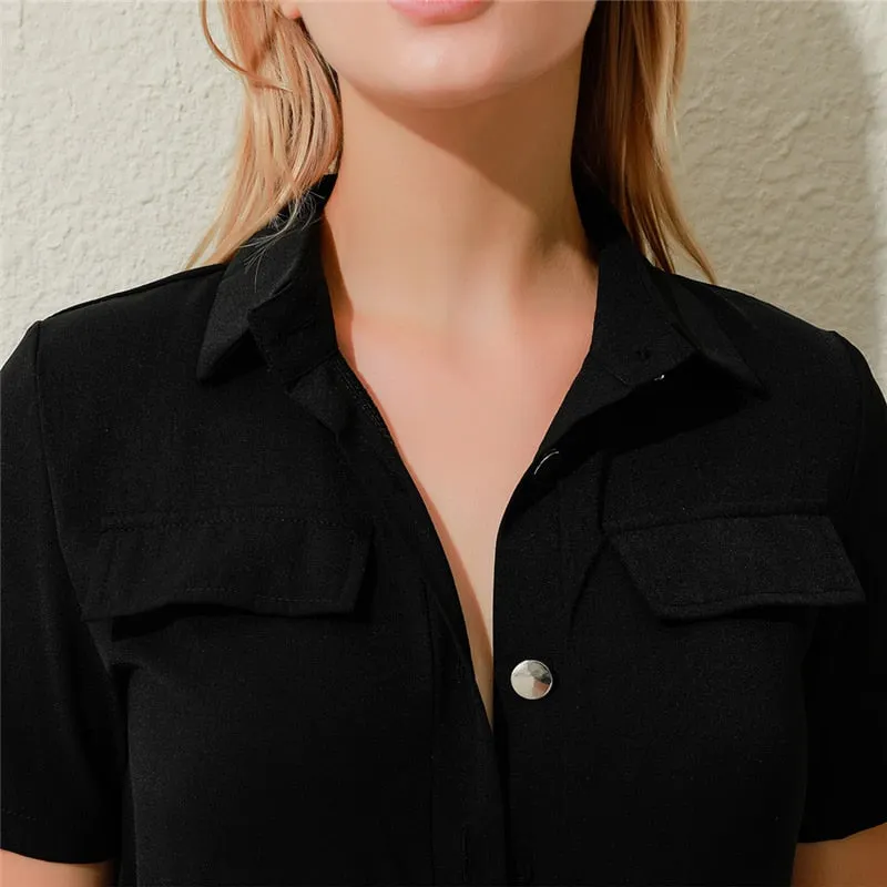 Streetwear White Sexy Bodycon Jumpsuit Women Overalls Rompers 2020 Short Sleeve Skinny Summer Womens Jumpsuit
