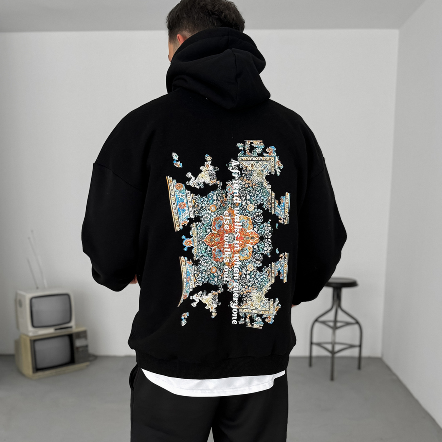 Fashionable Street Ethnic Design Casual Oversized Hoodie