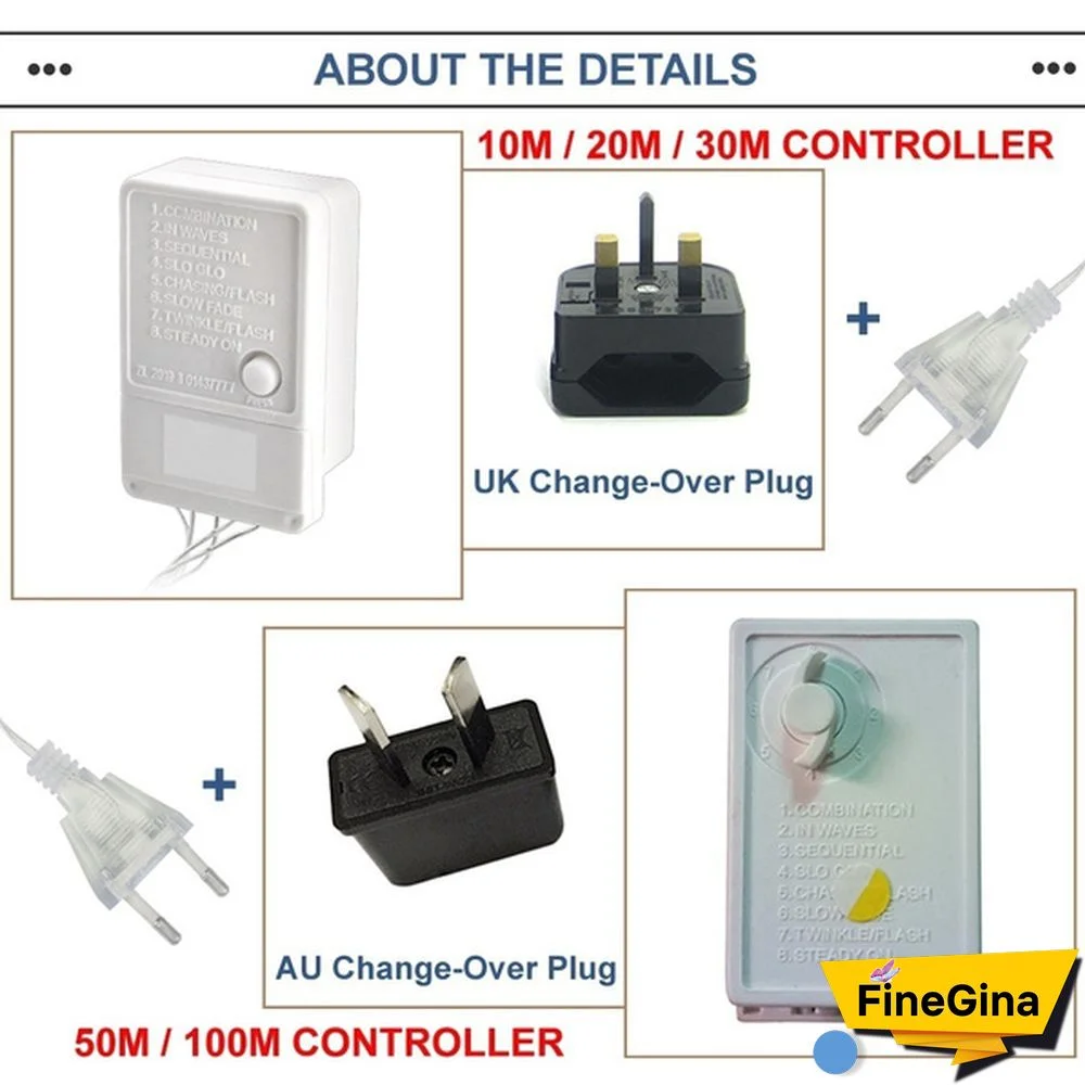 Holiday Led Christmas Lights Outdoor 100M 50M 30M 20M 10M Led String Lights Decoration For Party Holiday Wedding Garland