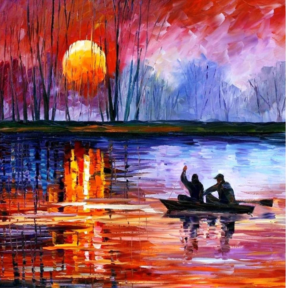 Diamond Painting - Full Round - Sunset Lake