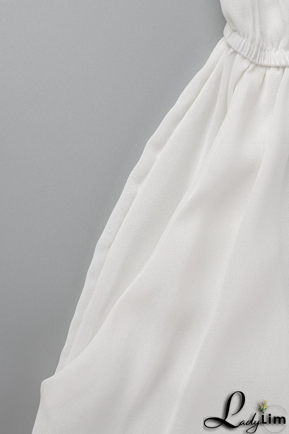 White Casual Solid Patchwork Strapless Straight Jumpsuits