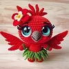Fiery Red Crochet Kit &ndash; Colorful Bird DIY Stuffed Animal