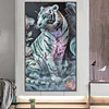 (40*70cm)Tiger - Round Partial AB Drill Diamond Painting