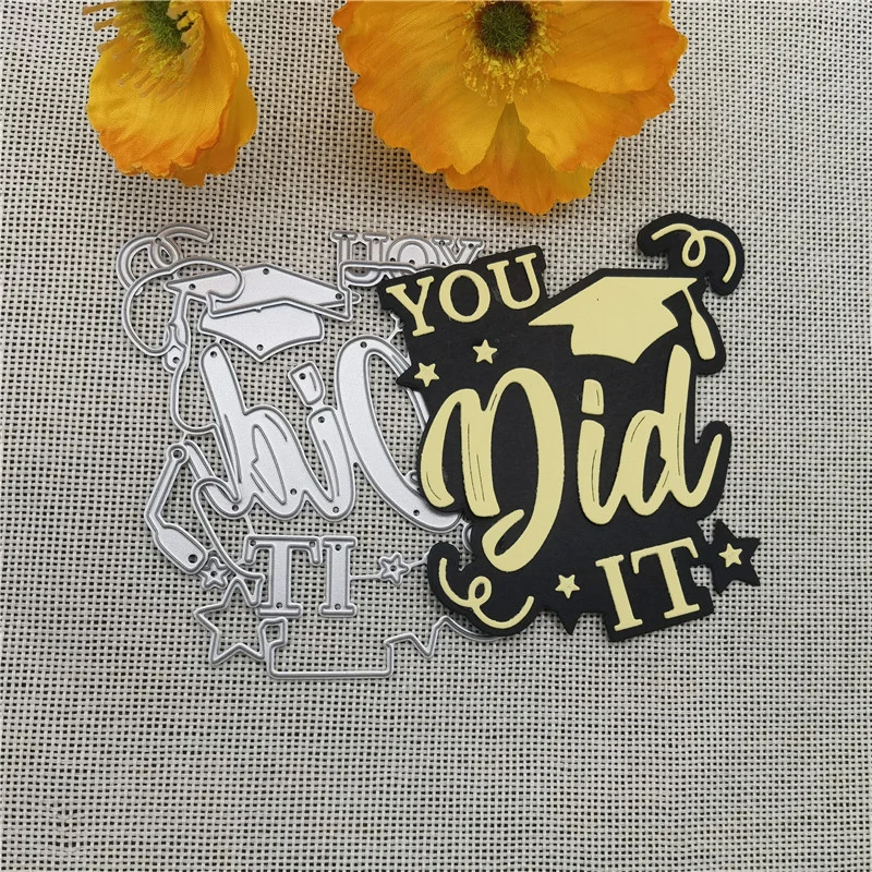 Nigikala Graduates Frame Metal Cutting Dies Stencils For DIY Scrapbooking Decorative Embossing Handcraft Template