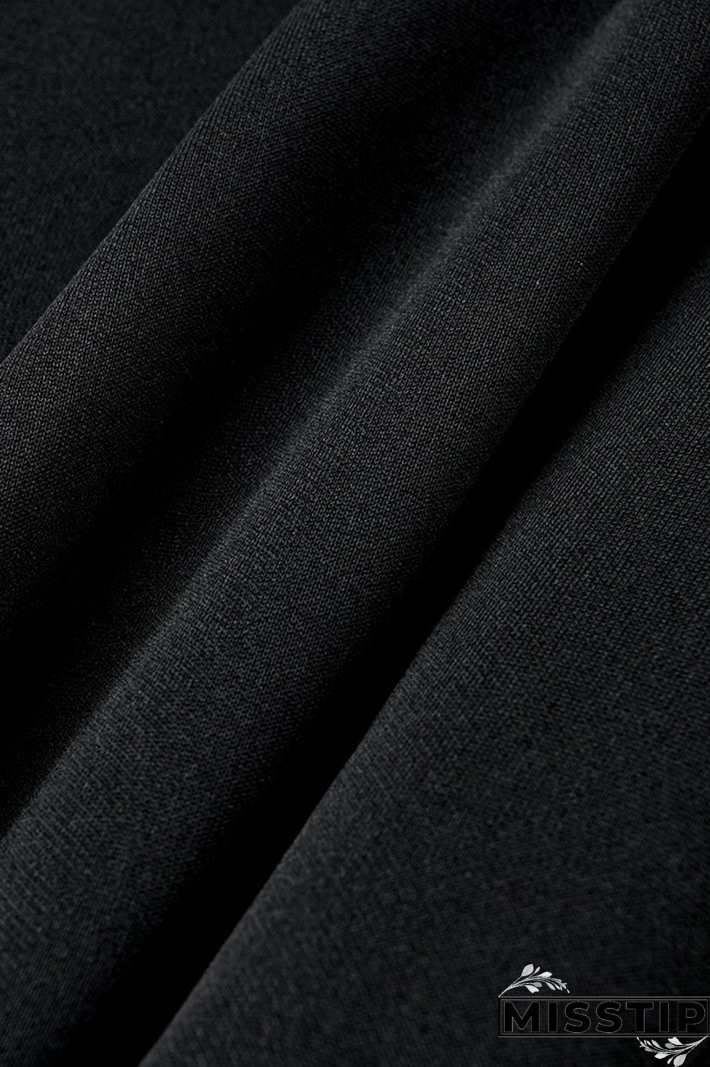 Black Fashion Casual Solid Bandage V Neck Plus Size Tops