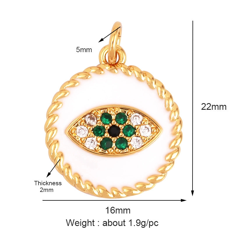 1 Piece Copper Devil’s Eye Pendant Jewelry Accessories