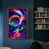 (Grande Taille) Nuage color&eacute; yeux-plein rond diamant peinture-40 * 65cm