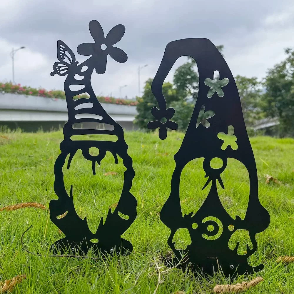 Garden Gnome Metal Silhouette