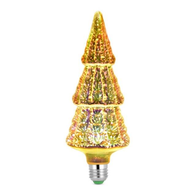 3D Colorful Firework Bulb 6W Christmas Tree Bulb Lamps E27 Art Deco LED Colorful Bulb Night Lights Courtyard Decoration Light
