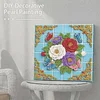 (25x25cm)DIY Flower Framed Handmade Pearl Painting Art Craft Kit Living Home Decor