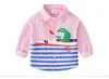 Kid Baby Boys Shirts Long Sleeve Fashion Cartoon Print Blouse