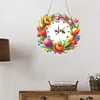 DIY Tulips Diamond Clock Art Pendant Home Wall Decoration Crafts