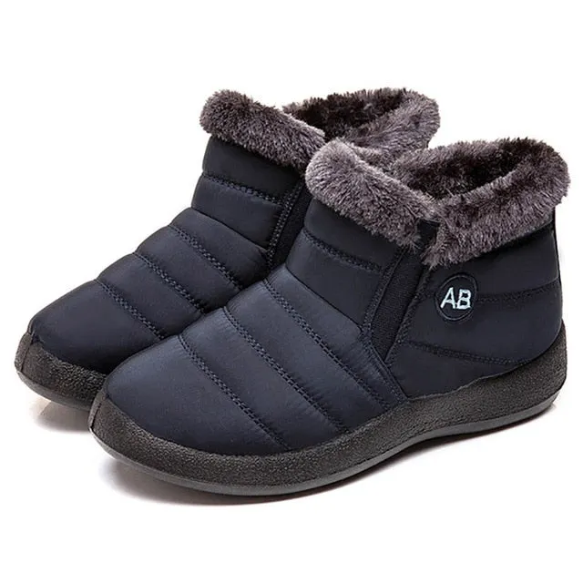 Women Boots Waterproof Snow Boots Female Plush Winter Boots Women Warm Ankle Botas Mujer Winter Shoes Woman Plus Size 43
