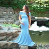 Maternity Summer Elegant Photo Shoot Pregnant Shoulderless Dress
