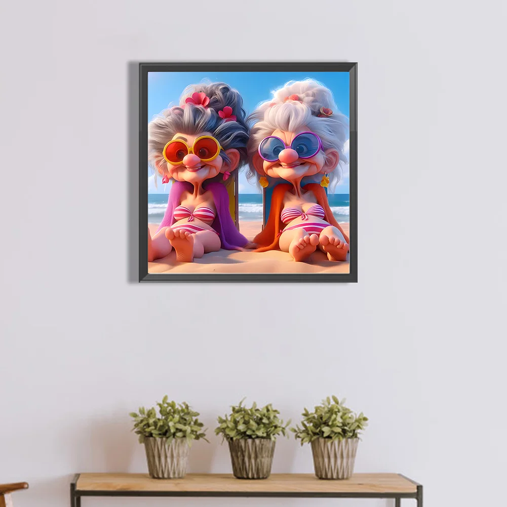 Diamond Painting - Full Round Drill - Grandma(Canvas|40*40cm)