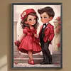 >SALE<5D DIY Full Round Drill Diamond Painting Cute Couple Home Decor Art 30x40cm