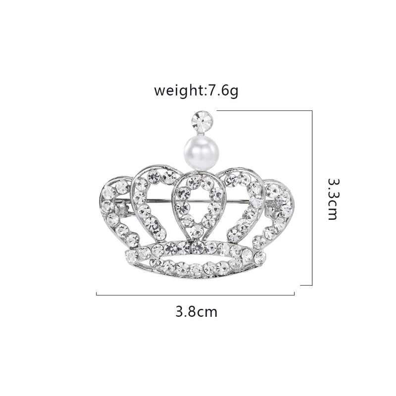 Minimalist Pin Crown Alloy Rhinestone Zircon Women’S Brooches