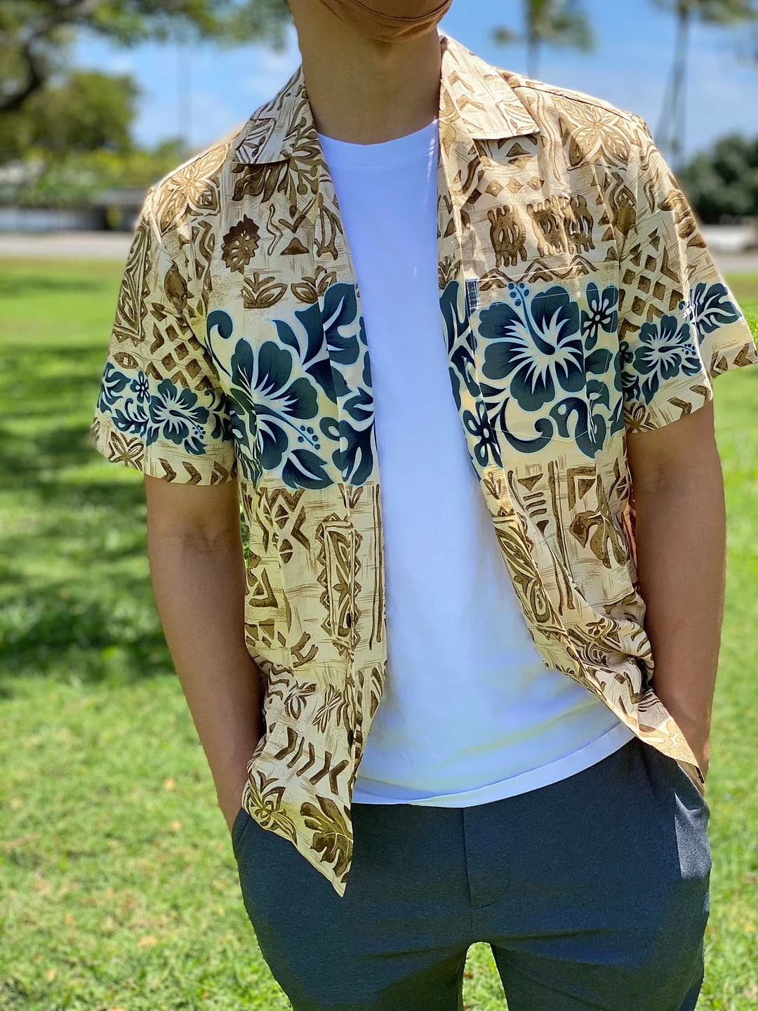 Men's Casual Hawaiian Print Shirt