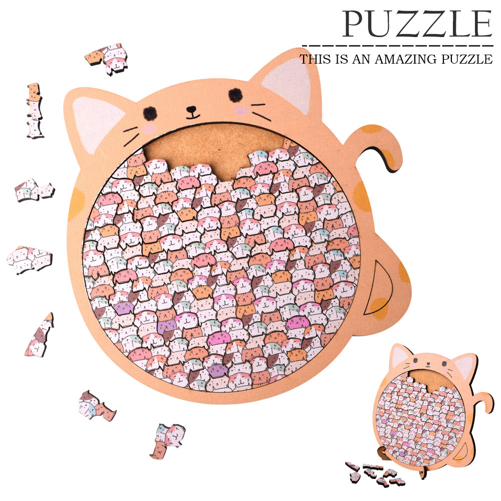 😸Fun Cat Series Wooden Puzzle 🧩
