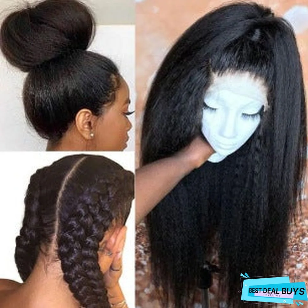 Fluffy Long Straight Hair Wig Female High-Temperature Silk Chemical Fiber Headgear