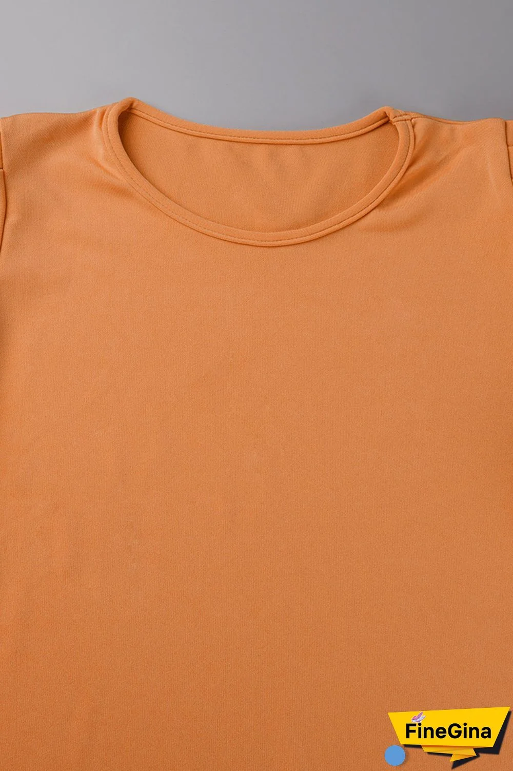 Red Casual Solid Basic O Neck Short Sleeve Dress