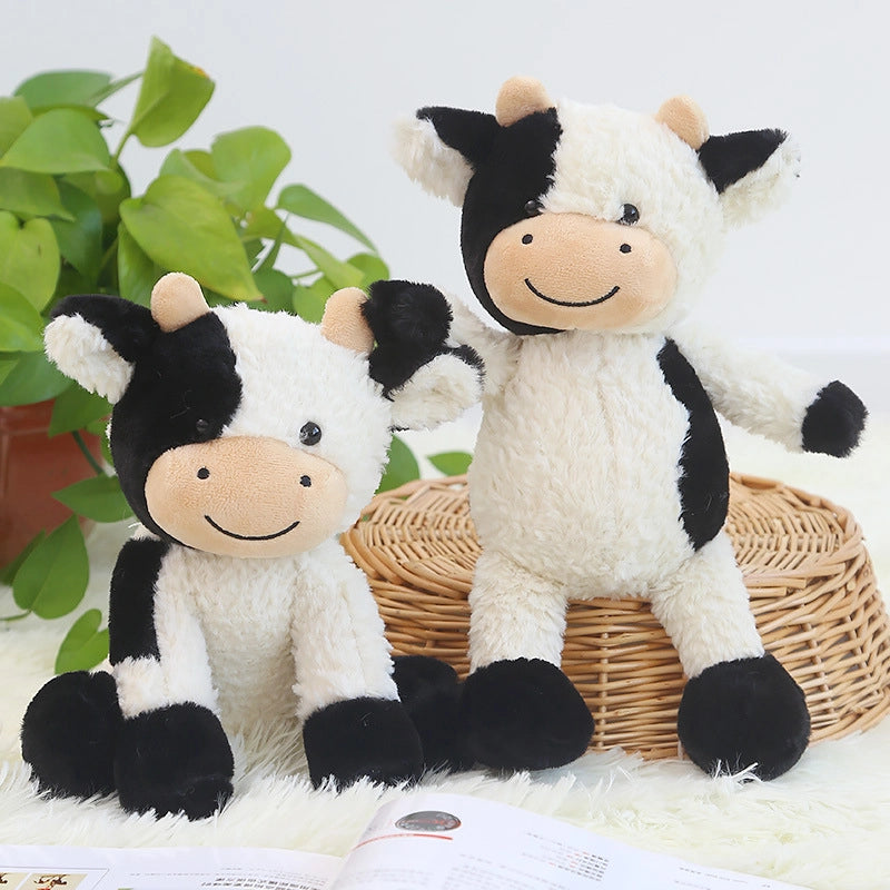 Cartoon Chinese Zodiac Calf Doll Cloth Doll Sleeping Grasping Machine Doll Gift Plush Toy Cow Shell Doll