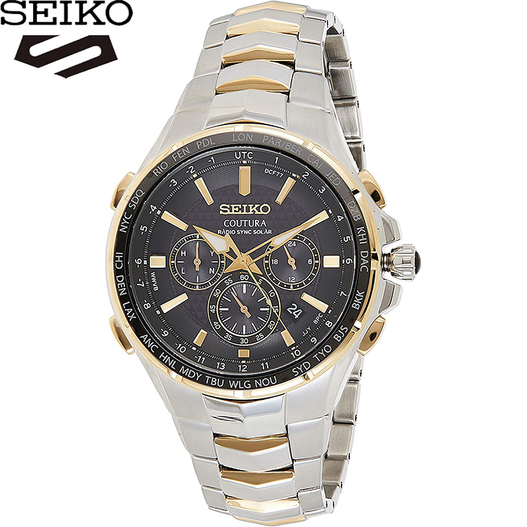 PÁNSKÝ SOLÁRNÍ CHRONOGRAF SEIKO Z NEREZOVÉ OCELI