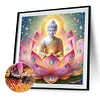 Lotus Buddha - Rundbohrer Diamantmalerei - 50*50cm