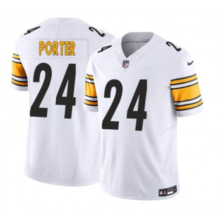 Men's Pittsburgh Steelers #24 Joey Porter Jr.  White 2023 F.U.S.E. Vapor Untouchable Limited Stitched Jersey