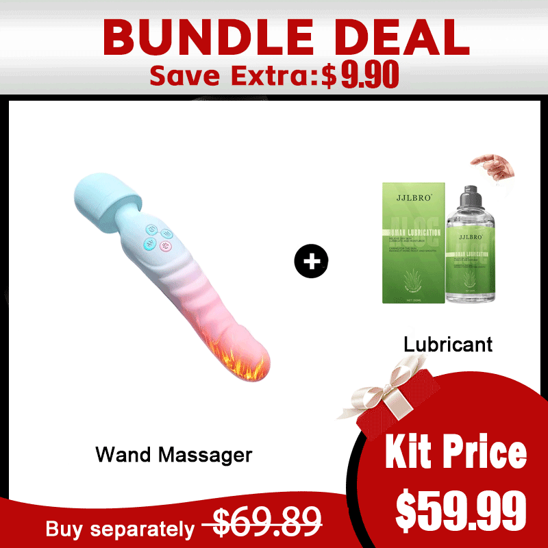 Aura – Heating Dual-Ended Wand Vibrator with Flexible Neck for Clitoral and Internal Stimulation