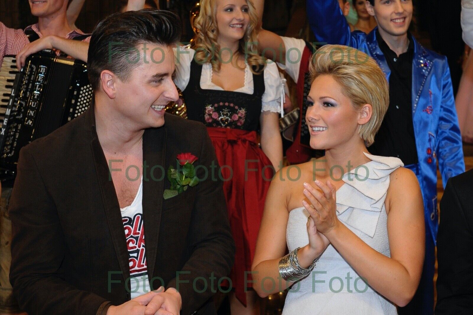 Helene Fischer - Andreas Gabalier Foto 20 x 30 cm ohne Autogramm (Be-79