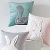 2Pcs Easter Bunny Soft Cushion Case 45x45cm Plush Rabbit Embroidered Pillowcase