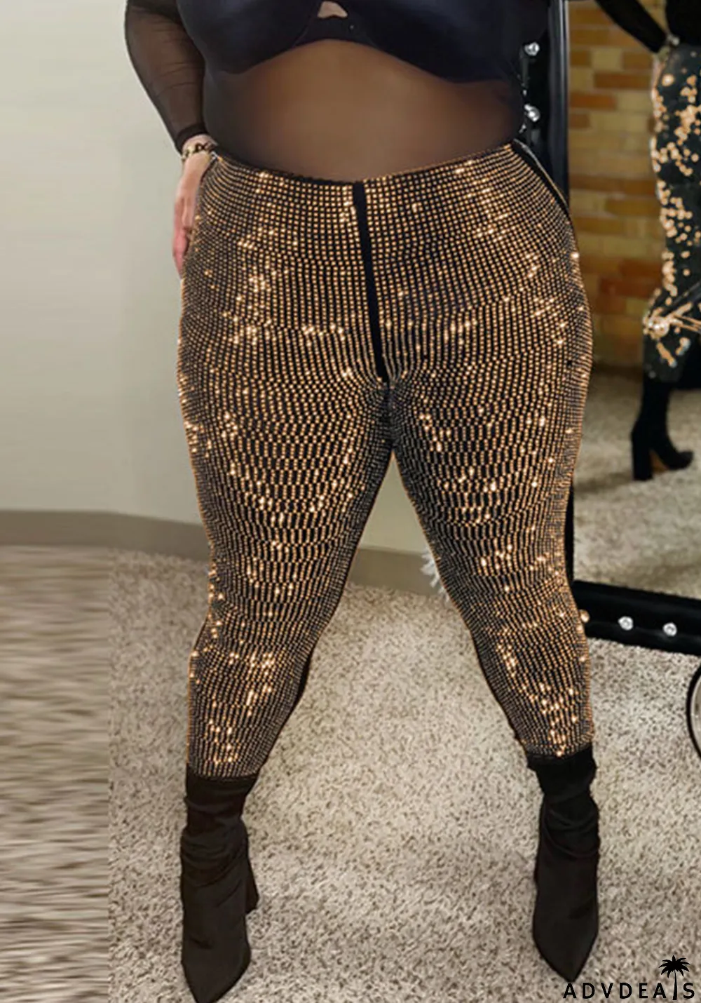 Women's Beaded Pants Clubwear