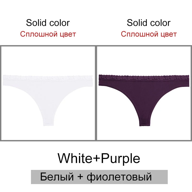 FINETOO Sexy Thongs Women 2Pcs/set Floral Waist G-string Panties Seamless Underwear Ladies Jacquard T-back Underpants S-2XL 2021