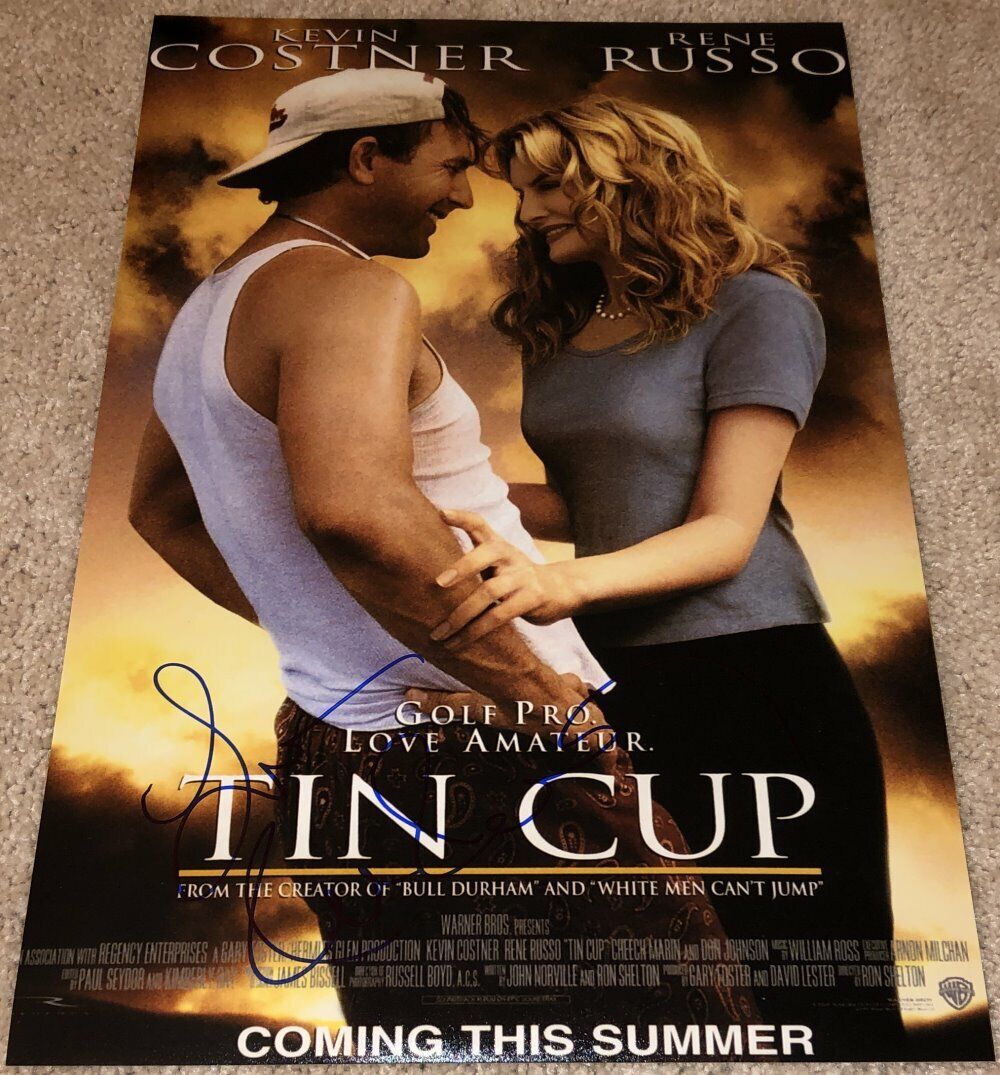 RENE RUSSO SIGNED AUTOGRAPH TIN CUP 12x18 POSTER Photo Poster painting w/EXACT PROOF